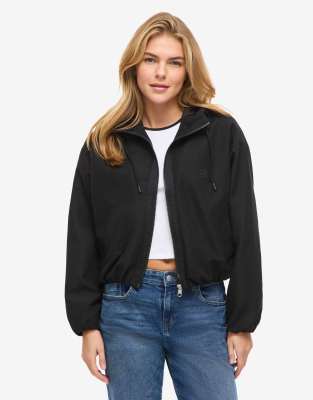 Kapuzenjacke in Schwarz Schwarz L