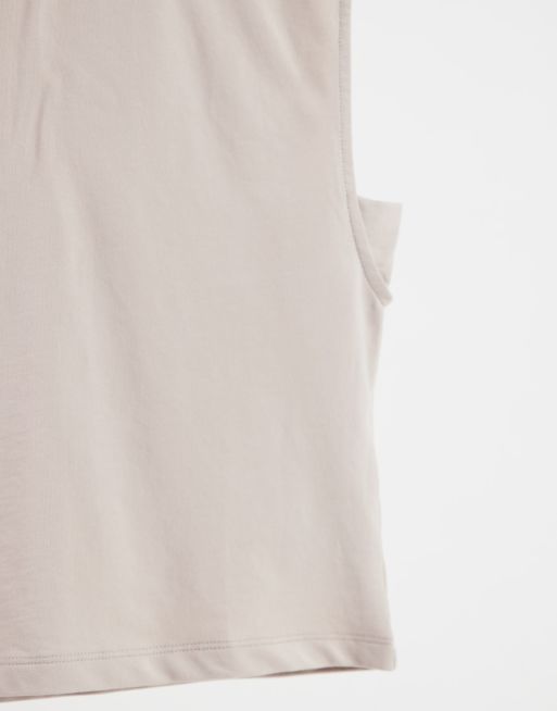 Noisy May - Katoenen mouwloze hoodie in stone, 2 van 4