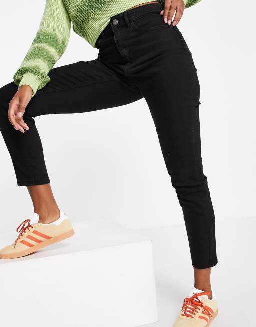 Noisy May - Katy - Mom jeans met hoge taille in zwart