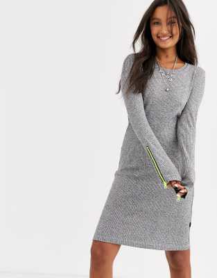 grey knit jumper dress
