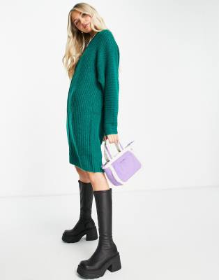 bright green jumper dress