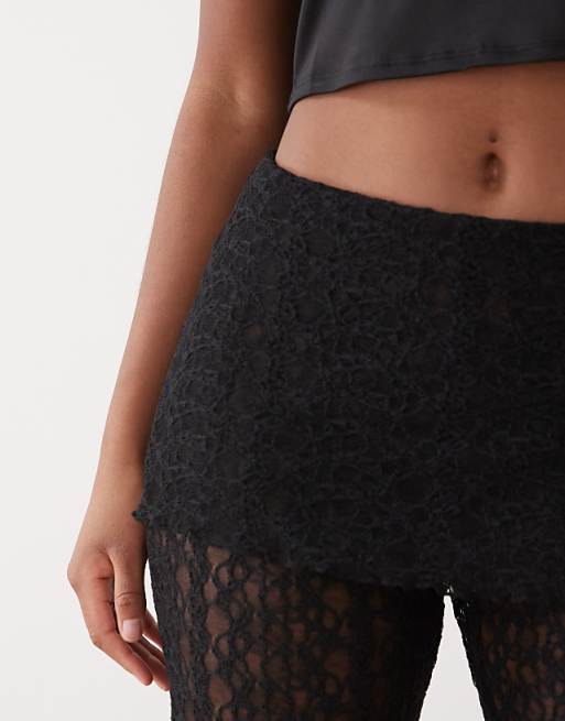 Noisy May lace skirt over pants in black | ASOS Noisy May lace skirt over pants in black | ASOS