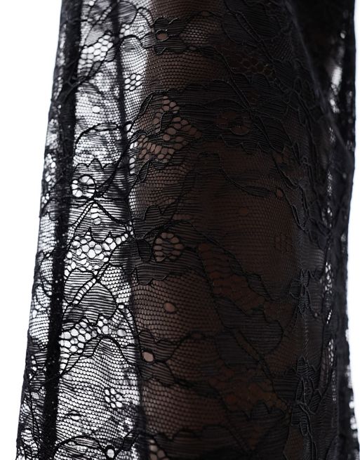 Topshop lace legging in black