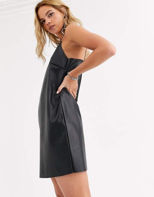Noisy May leather look cami mini dress | ASOS