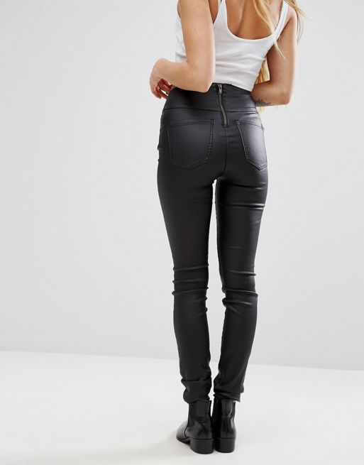 Noisy May Leather Look Jegging