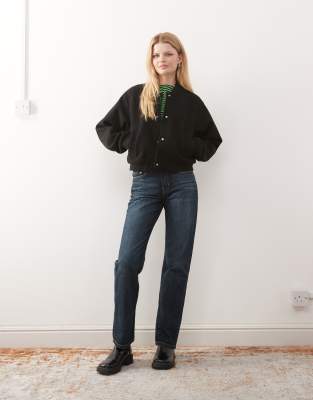 Noisy May - Leichte Bomberjacke in Schwarz