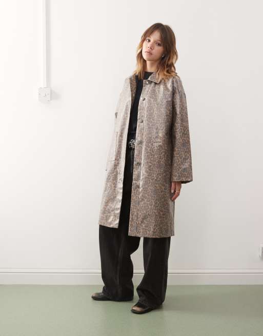 Noisy May – Leichter Oversize-Trenchcoat mit Leopardenmuster, 2 von 4