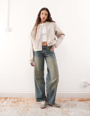 Noisy May Lightweight Bomber Jacket In Neutral