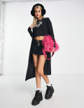 [Noisy May] Noisy May lightweight longline cardigan in black M BLACK