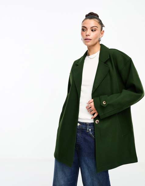 Noisy May – Lockere Blazer-Jacke in Khaki mit Oversize-Schnitt - view 1