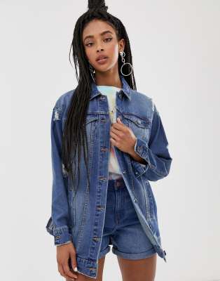 asos long denim jacket