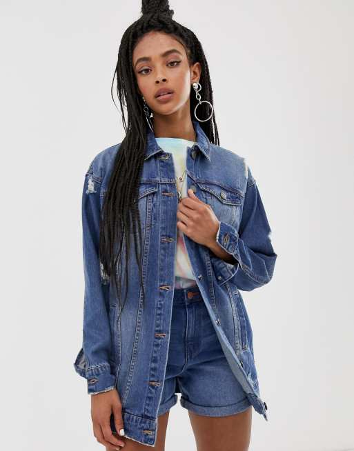 Asos longline hotsell denim jacket