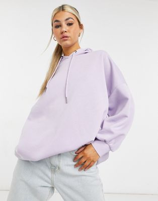 Noisy May longline hoodie in pale purple