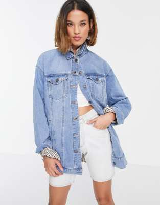 oversized longline denim jacket