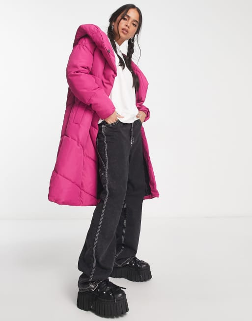 Hooded Padded Longline Puffer Coat