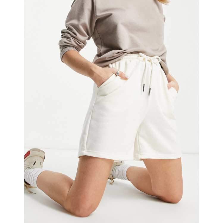 White womens sweat store shorts