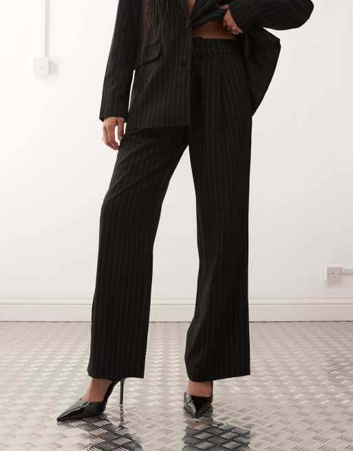 Noisy May loose fit tailored pants in black pinstripes - part of a set, 5 of 5