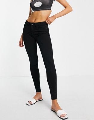 Noisy May lucy skinny jeans in black - ASOS Price Checker