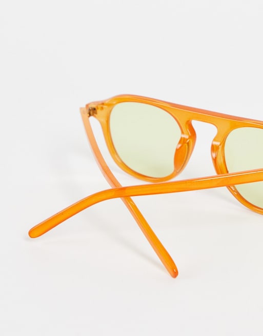 Noisy May - Lunettes de soleil aviateur avec verres jaunes - Orange, 2 de 4
