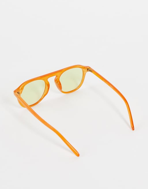 Noisy May - Lunettes de soleil aviateur avec verres jaunes - Orange, 4 de 4