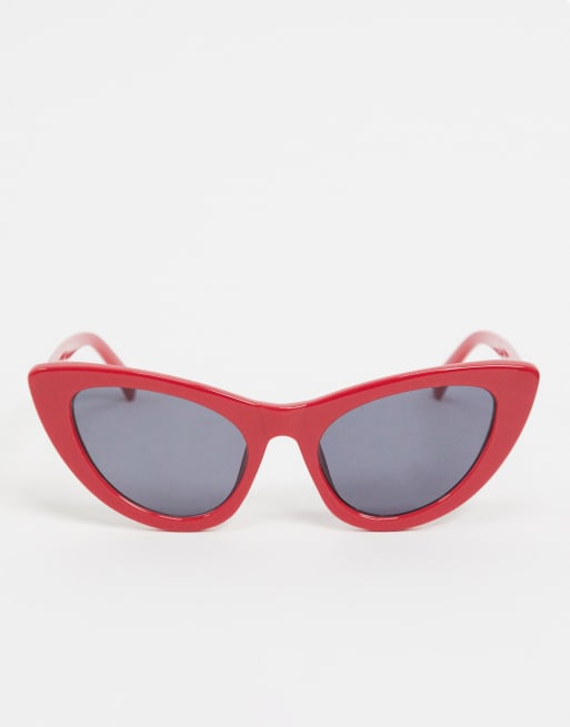 Noisy May Lunettes De Soleil Yeux De Chat Rouge Asos