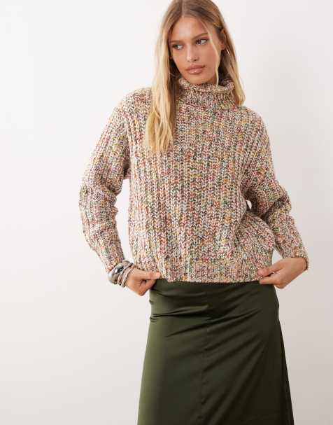 Noisy May - Maglione con filato multicolore e collo alto - view 1