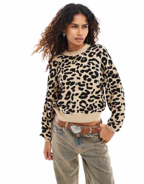 Noisy May - Maglione lavorato leopardato - view 1