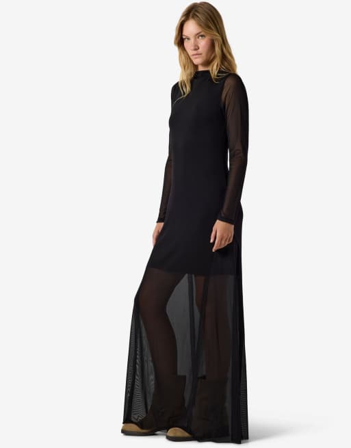 Noisy May maxi jurk in zwart, 2 van 7