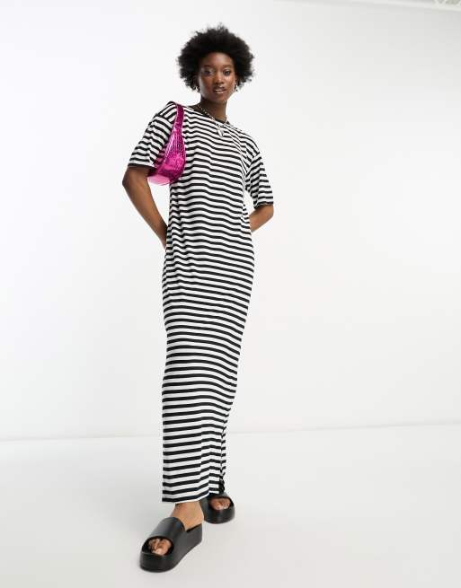 Black and white 2024 striped dress asos