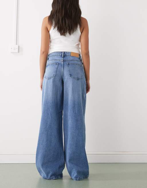Noisy May – Mellanblå jeans med vida ben och låg midja, 3 av 5