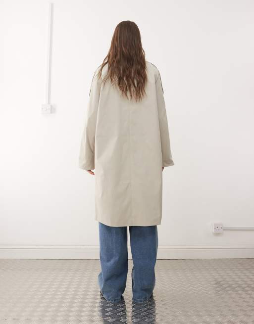 Noisy May midi trench coat in beige, 4 of 4