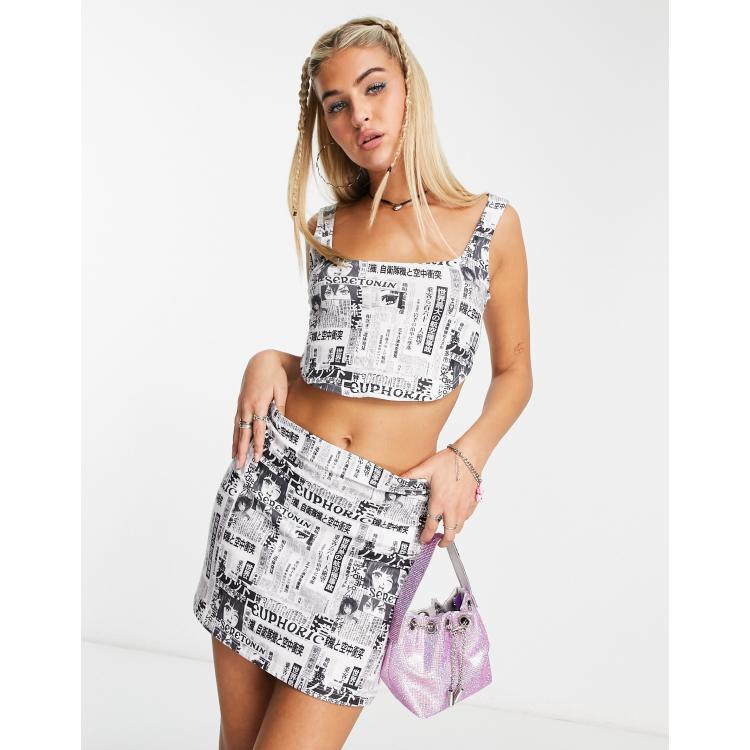 Newspaper news Mini Skirt for Sale by jwebmarket