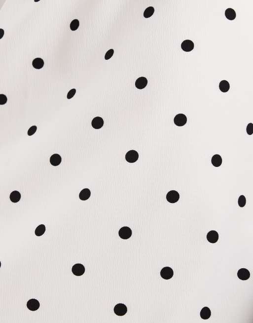 Noisy May mini skirt in cream polka dot, 3 of 5