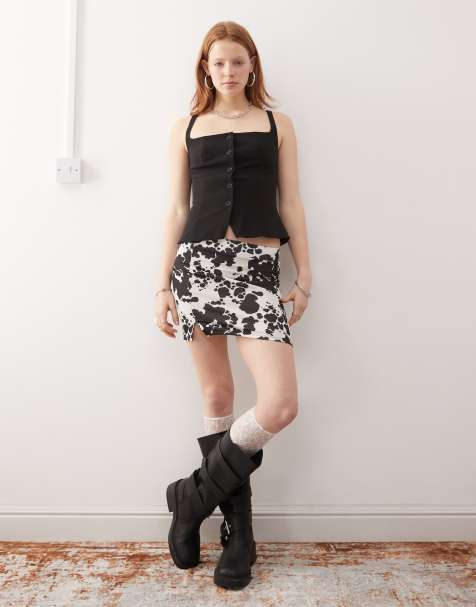 Noisy May - Minirok in koeienprint - view 1