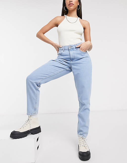 Noisy May mom jeans in light wash