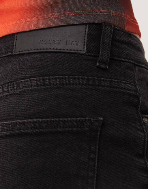 Noisy May – Moni – Czarne szorty jeansowe z podwyższonym stanem, 2 z 5