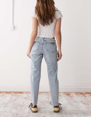 Noisy May Moni High Waist Straight Jeans In Blue