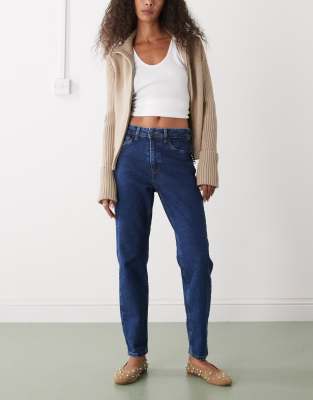 Noisy May - Moni - Jean slim droit à taille haute - Denim bleu foncé