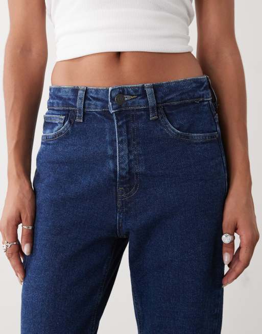 Noisy May - Moni - Jeans dritti slim a vita alta in denim blu scuro, 5 di 5