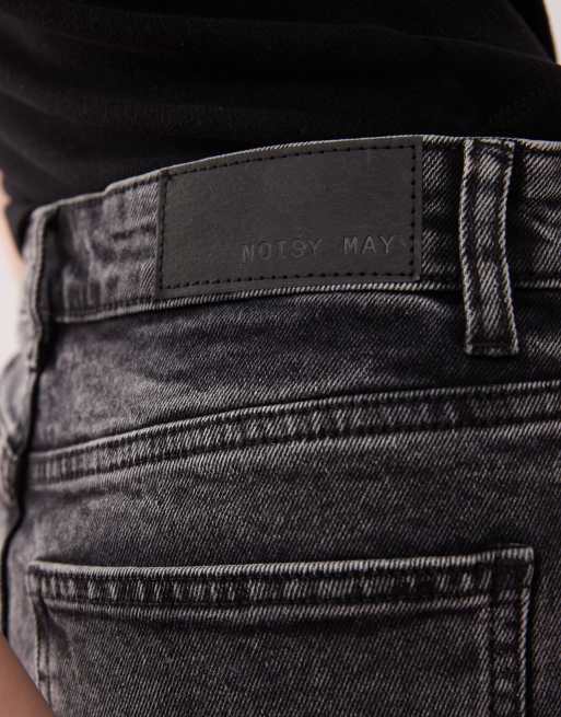 Noisy May - Moni - Pantaloncini di jeans a vita alta lavaggio grigio scuro, 4 di 5