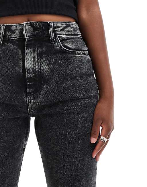 Noisy May – Moni – Slim-Fit-Straight Jeans in dunkelgrauer Waschung mit hohem Bund, 5 von 5