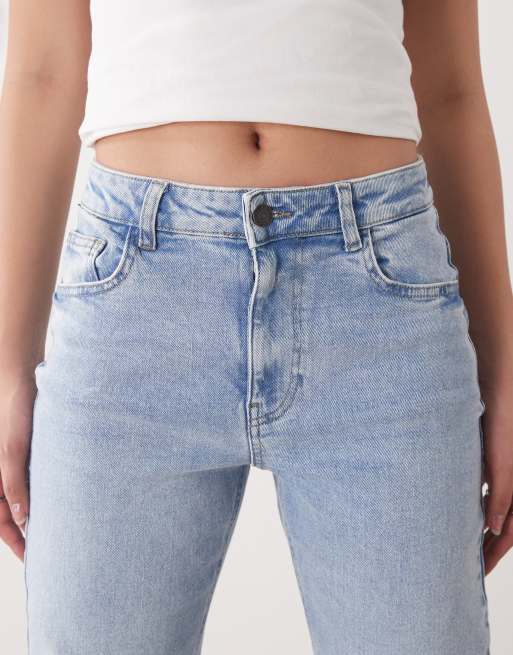 Noisy May Monica high waist straight jeans in light blue denim, 5 of 5