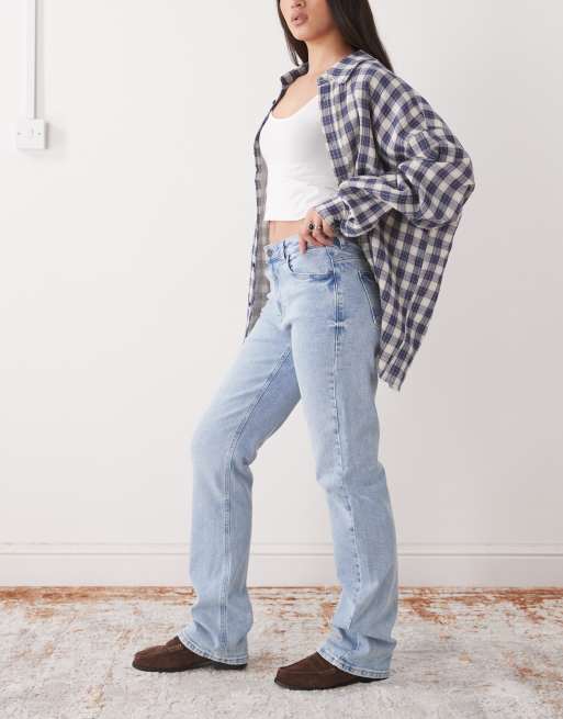 Noisy May - Monica - Lyseblå jeans med høj talje og lige ben i denim, 3 af 5