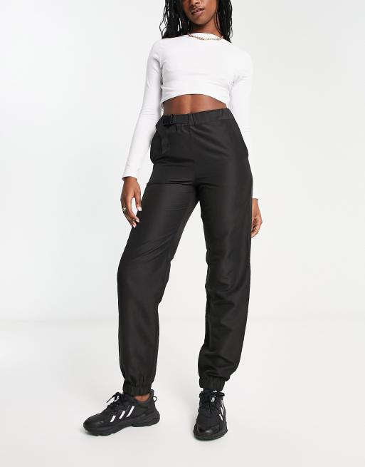 Noisy May – Nylon-Hose in Schwarz mit Bündchen