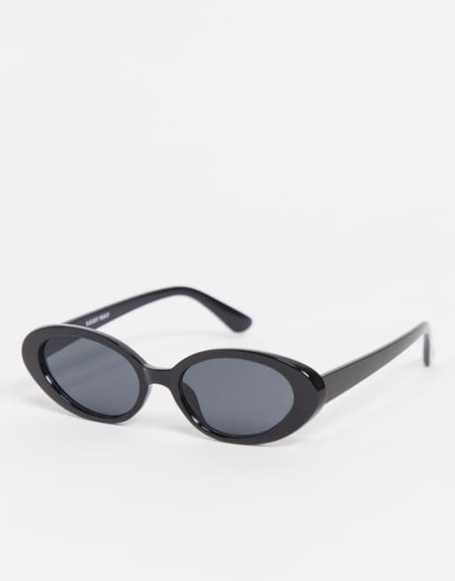 Noisy May – Ovale Sonnenbrille in Schwarz