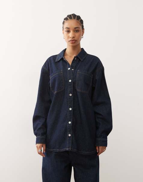 Noisy May – Oversize-Jeanshemd in Indigoblau - view 1