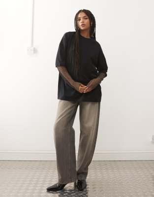 Noisy May Damen Nmripple L/S Oversized Shirt – Langarmbluse Mit Reverskragen, Lockere Passform