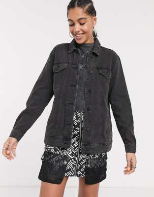 noisy may black denim jacket