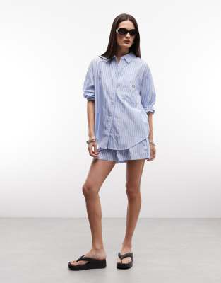 Noisy May Oversized Shirt In Blue