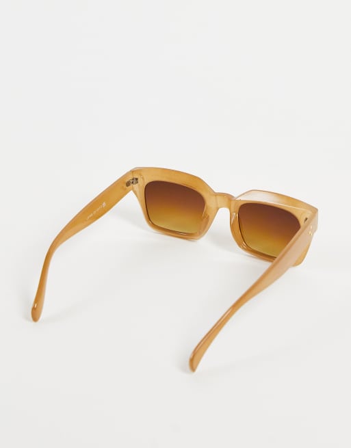 Noisy May oversized square sunglasses in brown, 2 of 4